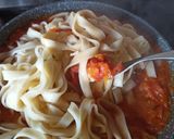 Foto del paso 4 de la receta: Fideos con salsa rosa