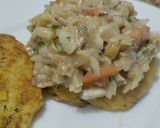 Foto del paso 5 de la receta: Arepa rellena de pescado y plátano maduro🥯🫓🥙