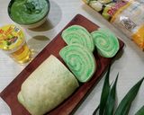 Foto langkah ke 6 dari resep Roti Kukus Sukun Sarikaya Pandan Suji.