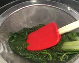 Foto del paso 4 de la receta Acelgas y espinacas salteadas con setas y jamón ibérico