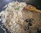 A picture of step 6 of Tiranga Pulao.
