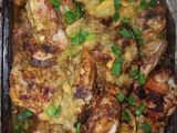 Sol de Elena. Pollo asado con rodajas de naranja y canela