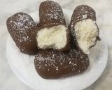 A picture of step 5 of Bounty Bar Chocolates.