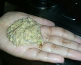 A picture of step 3 of Banana blossom fritters.