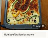 A picture of step 6 of Beef Italian lasagna.