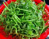 Hình bước làm 1 của món Đọt lang xào tỏi