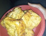 A picture of step 7 of Bread coated with akara paste.
