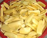 Hình bước làm 1 của món Mít xanh chiên giòn