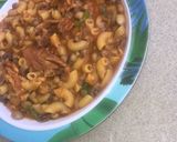 A picture of step 2 of Macaroni & beans porridge🍲.