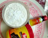 A picture of step 4 of Moong dal Cake.