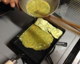 A picture of step 7 of Tamagoyaki (Japanese omelette).