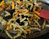A picture of step 2 of Pasta Primavera.
