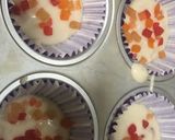 A picture of step 4 of Eggless tutti fruti cupcake.