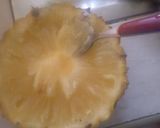 A picture of step 1 of Pineapple,pawpaw salad.