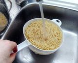 A picture of step 6 of Damascene spaghetti.