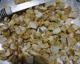 A picture of step 4 of Chicken Achari Wraps.