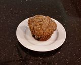 A picture of step 18 of Blueberry Strusel Muffins with a White Chocolaye Drizzle.