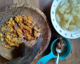 Foto langkah ke 2 dari resep Rujak Terasi Jeruk Bali.