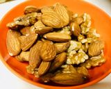 A picture of step 2 of Dryfruits sweet in Peacock pattern.