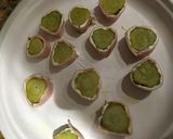 A picture of step 4 of Cream Cheese And Pickle Roll Ups!!💚💚✅✳️✳️.