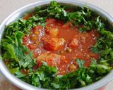 A picture of step 3 of Aloo Matar.