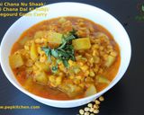 A picture of step 6 of Dudhi Chana Nu Shaak/Lauki Chana Dal ki Subji/ Bottlegourd Gram Curry.