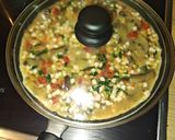 Omlet ze szpinakiem, pieczarkami i szynką z kurczaka krok przepisu 6 zdjęcie