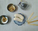 A picture of step 1 of Peanut Banana Pops.