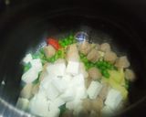 A picture of step 1 of Paneer mix veg pulao.