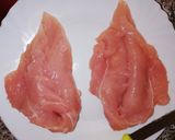 Csirkemell "színesen" töltve recept fázis 1 fotója