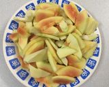 Hình bước làm 1 của món Đu đủ hường Làm kim chi