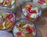 A picture of step 8 of Apricot & custard fruits shots.