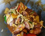 Gambar langkah 3 resipi Sotong Kicap Kari.