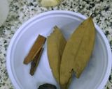 A picture of step 3 of Achari Methi kadu.