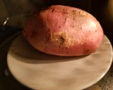 A picture of step 1 of My Chic pea, and black bean Stuffed Sweet Potato. 😁.