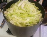 A picture of step 5 of Cabbage and Noodles.