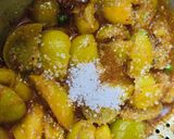हरा टमाटर की खट्टी मीठी सब्जी (green tomoto sweet & sour sabji recipe in Hindi) रेसिपी चरण 3 फोटो