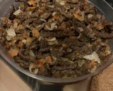 A picture of step 3 of Egyptian street juicy meat shawerma.
