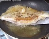 A picture of step 5 of Skate wing with a brown butter and caper sauce.