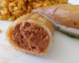 Foto del paso 19 de la receta: Arroz con calamares rellenos de gambas y boloñesa con velo de panceta ibérica