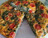 Foto del paso 6 de la receta: Tortilla de espinacas con sobrasada y tomates cherry 🍅