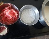 A picture of step 1 of Apple carrot kheer made in jaggery.