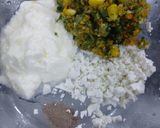 A picture of step 2 of Paneer veg cheese corn grilled sandwiches/ healthy breakfast.