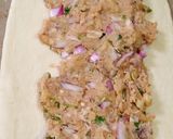 A picture of step 4 of Turkish veggi pide with egg.