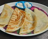 A picture of step 7 of Rava masala dosa.