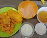 รูปขั้นตอนการทำที่ 1 ของ น้ำมะม่วงปั่น(Mango Smoothies) 