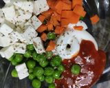 A picture of step 3 of Vegan stuffed bell peppers.