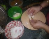 A picture of step 4 of Moong Dal Kachori.