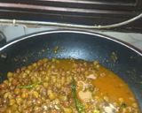 A picture of step 8 of Kala chana masala.