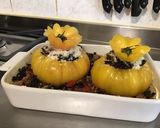 Une image de l'étape 7 de Tomates géantes farcies sur lit de porc aux légumes.